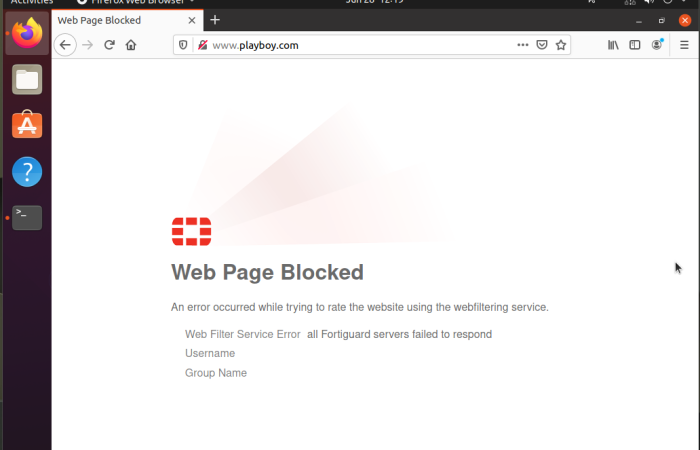 Web Filter Block