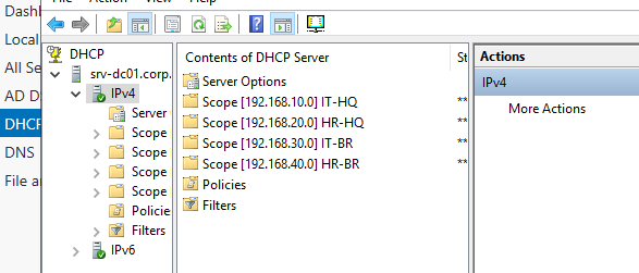 DHCP Scopes