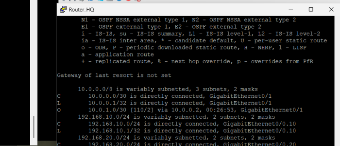 show ip route