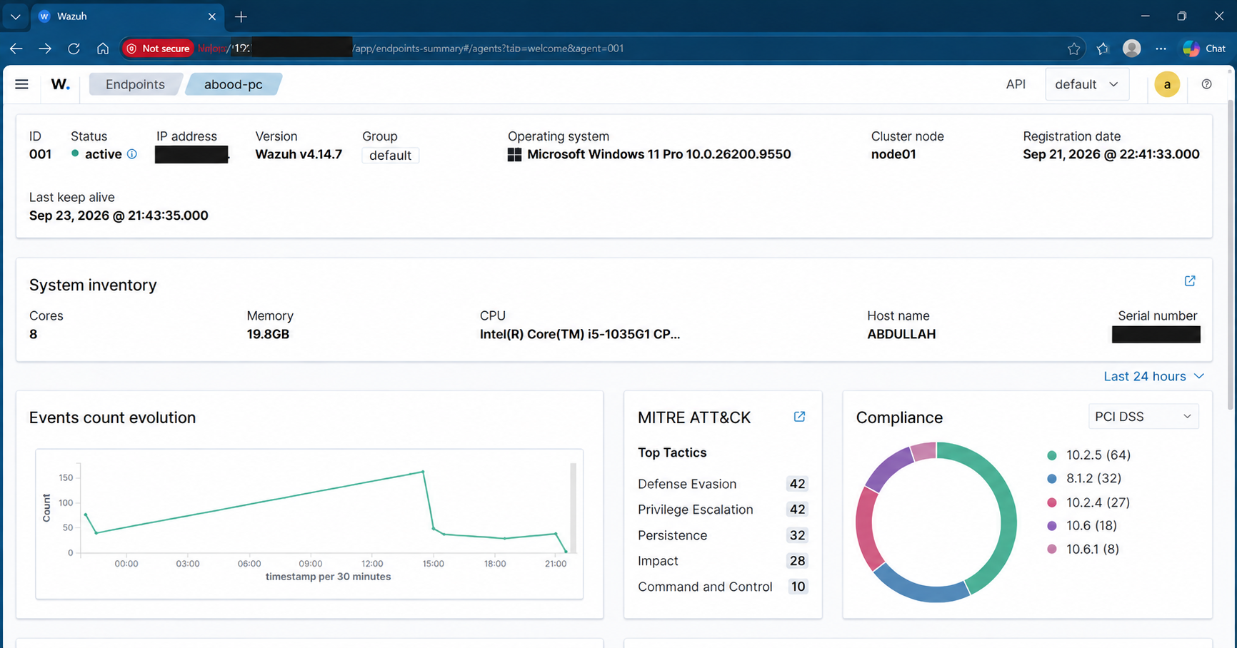Mini SOC Platform dashboard