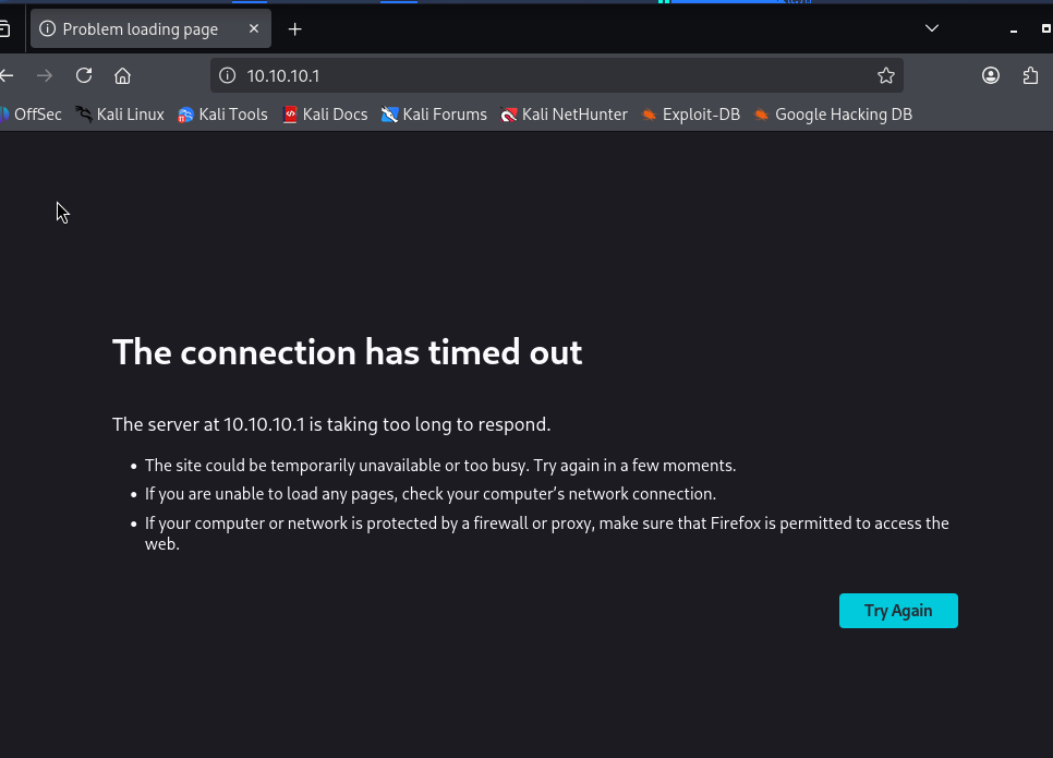 WAN admin access blocked